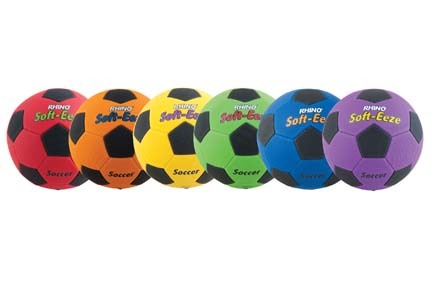 Rhino&reg; Soft-Eeze Soccer Balls - Set of 6