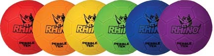 8.5" Rhino Skin&reg; Pebble Tek Soccer Balls - Set of 6