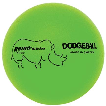 6" Rhino Skin&reg; Neon Green Dodge Balls - Set of 6