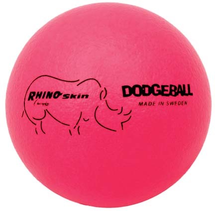 6" Rhino Skin&reg; Neon Pink Dodge Balls - Set of 6