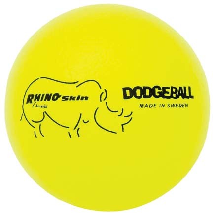 6" Rhino Skin&reg; Neon Yellow Dodge Balls - Set of 6