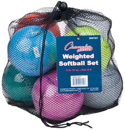 Weighted Training Softball Set - Set of 8