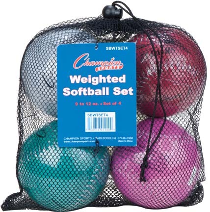 Weighted Training Softball Set - Set of 4