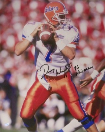 Danny Wuerffel Autographed Florida Gators 16" x 20" Photograph (White) with "96 Heisman" Inscription