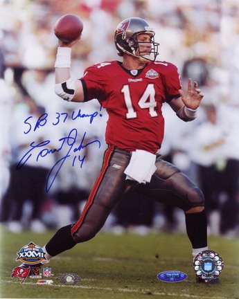 Brad Johnson Autographed Tampa Bay Buccaneers 8" x 10" Photograph with "SB 37 Champs" Inscription