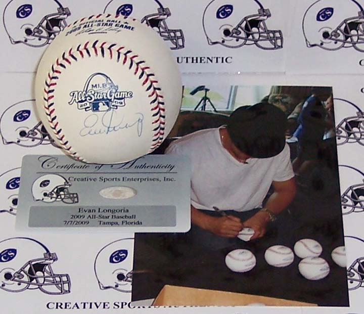 Evan Longoria Autographed 2009 All-Star Official Major League Baseball
