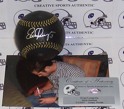 Evan Longoria Autographed Black Official Major League Baseball