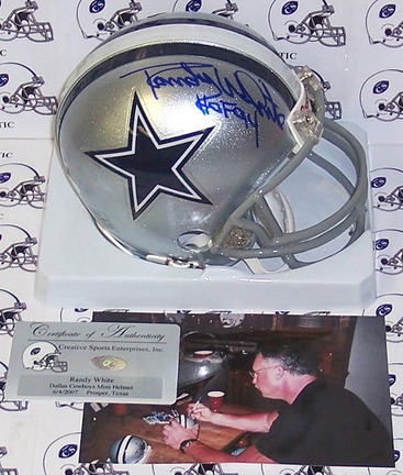Randy White Autographed Dallas Cowboys Mini Football Helmet with "HOF 94" Inscription