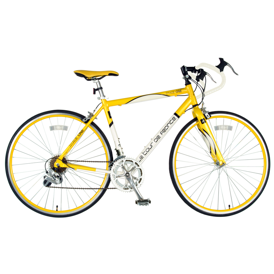 yellow road bike