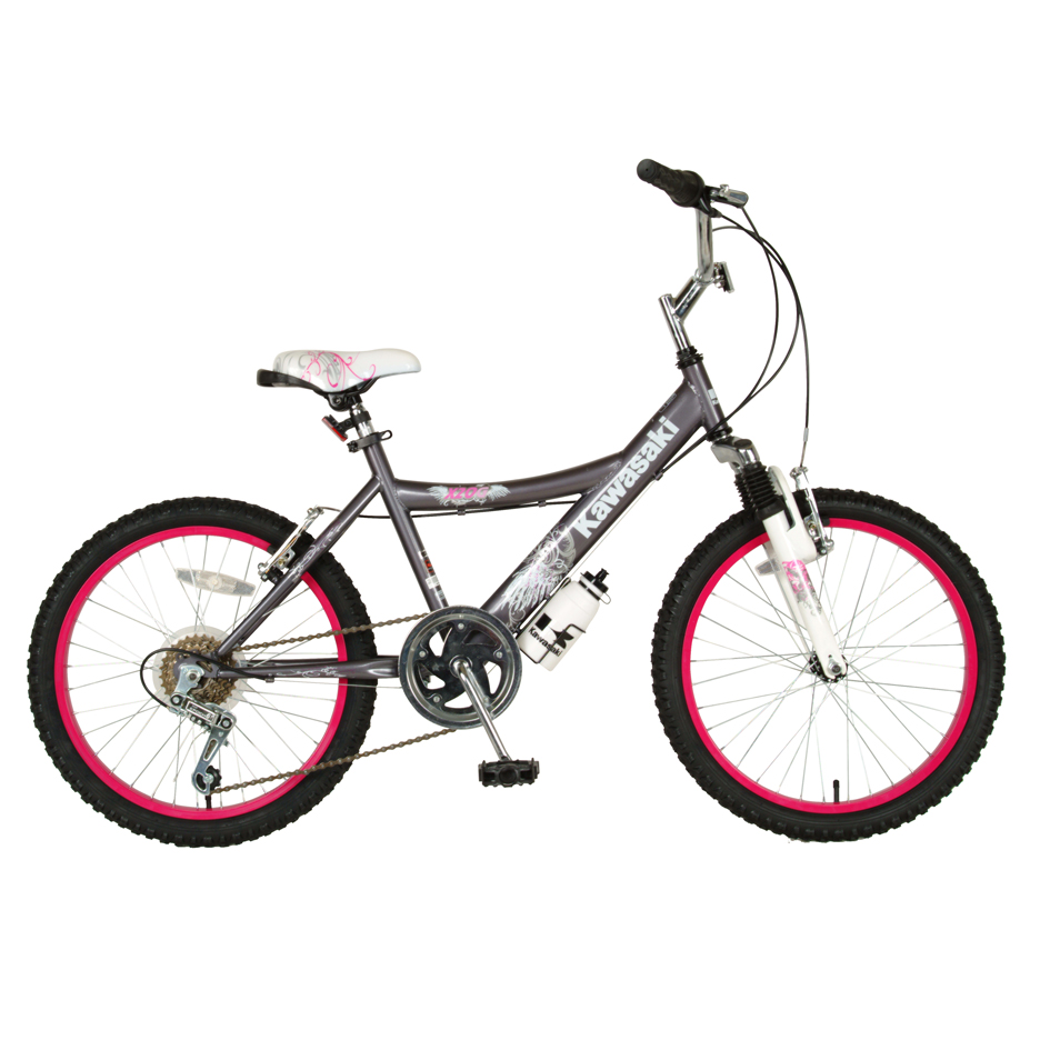 Kawasaki Girl's KX20G 20" Front Suspension Mountain Bike - Gray