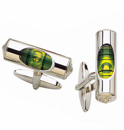 Green Level Cuff Links - 1 Pair