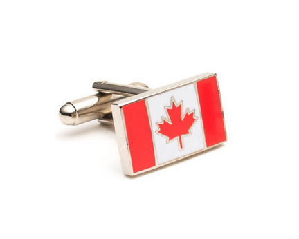 Canadian Flag Cuff Links - 1 Pair