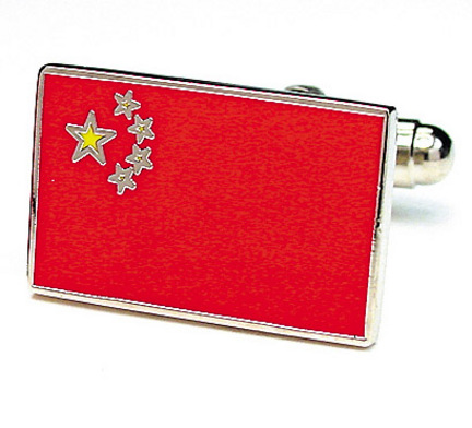 Chinese Flag Cuff Links - 1 Pair