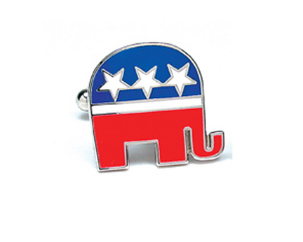 Republican Elephant Cuff Links - 1 Pair