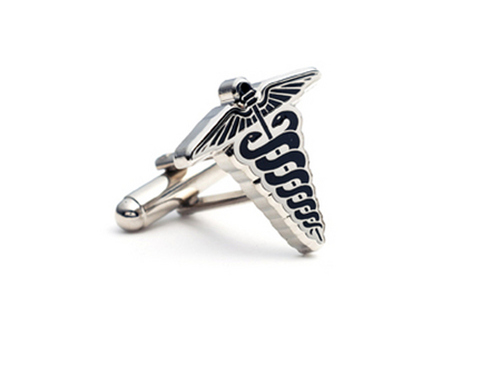 Caduceus Cuff Links - 1 Pair