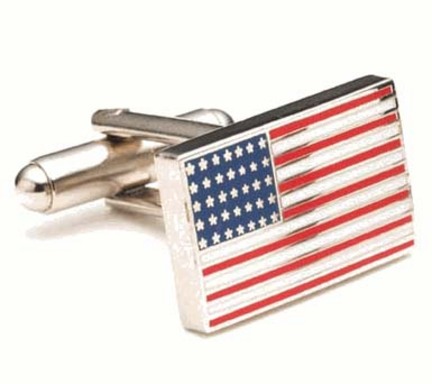 American Flag Cuff Links - 1 Pair