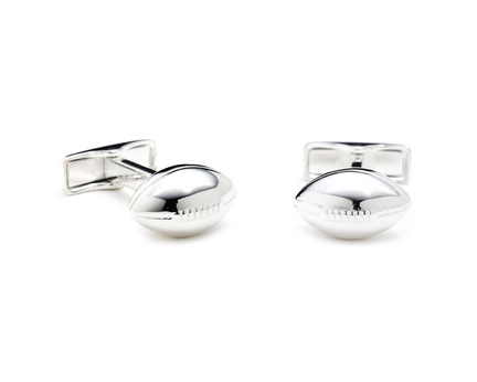 Sterling Football Cuff Links - 1 Pair