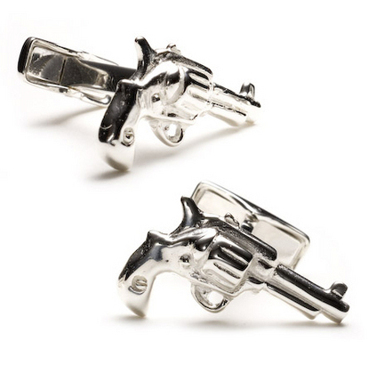 Revolver Sterling Silver Cuff Links - 1 Pair