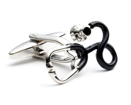Medical Stethoscope Cuff Links - 1 Pair