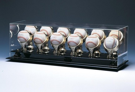 Ultimate 12 Ball with Gold Rings and Riser Display Case