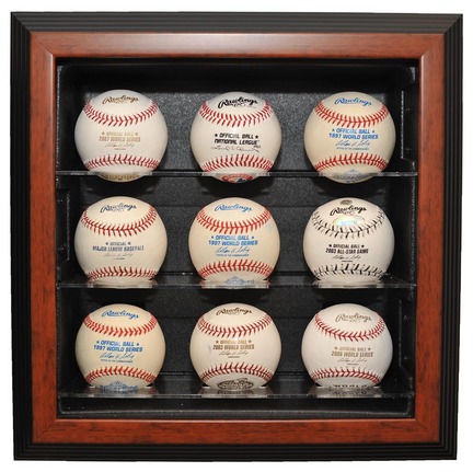 Coaches Choice 9 Ball Cabinet Display Case (Wood Finish)