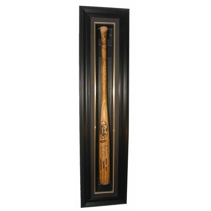 Single Bat Cabinet Style Display Case (Black Frame)