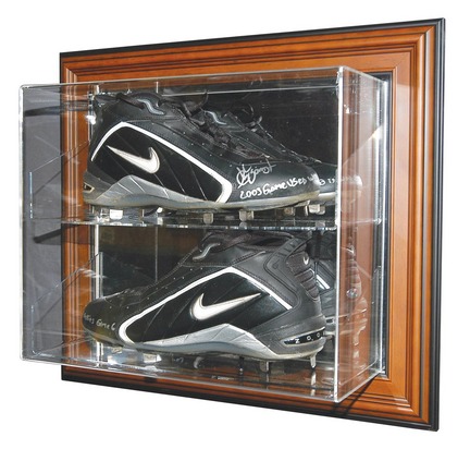 Case-Up Double Baseball Cleat Display Case (Wood)
