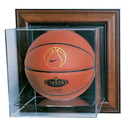 Case-Up Basketball Display Case with Wood Frame