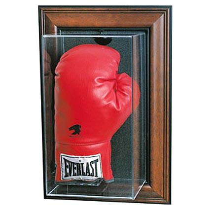 Wall Mountable Boxing Glove Display Case (Mahogany Finish)