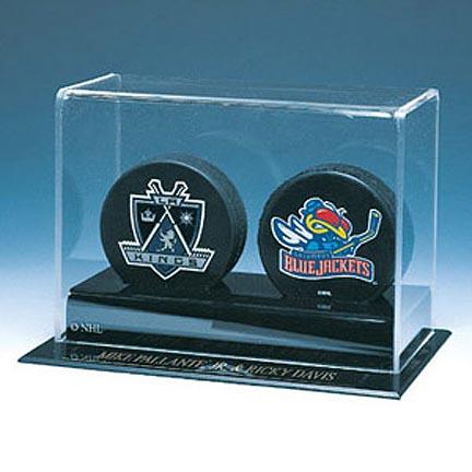 Double Hockey Puck Display Case