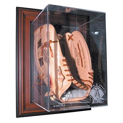Case-Up Baseball Glove Display Case with Mahogany Frame