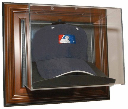 Case-Up Baseball Cap Display Case with Wood Frame