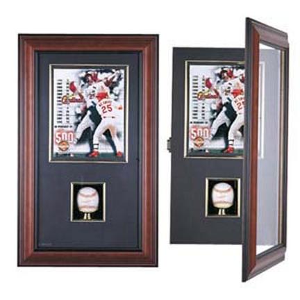 Coach's Choice Single Baseball and 8" x 10" Photograph Shadow Box (Mahogany)