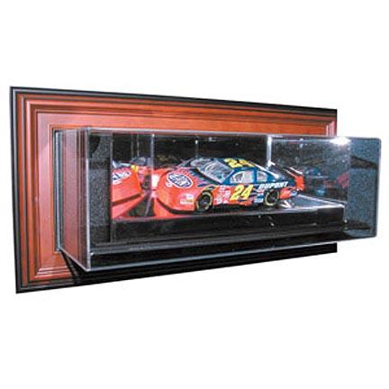 4th Dimension Case-Up 1 / 24 Scale Single Car Display Case in Mahogany Frame