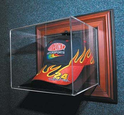 Case-Up Racing Cap Display Case with Wood Frame