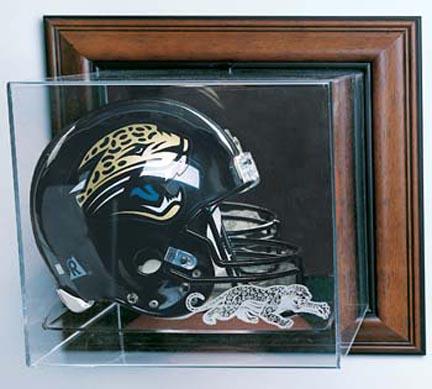 Wall Mountable Full Size Football Helmet Display Case (Wood)