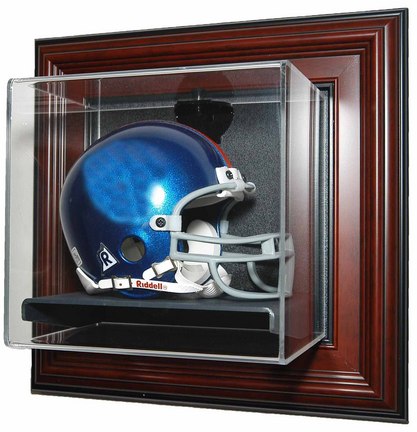Case-Up Single Mini Football Helmet Display Case (Mahogany)