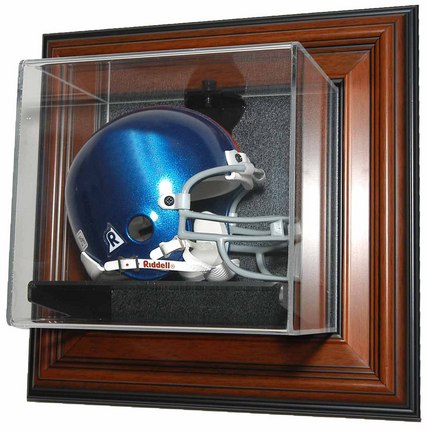 Case-Up Single Mini Football Helmet Display Case (Wood)