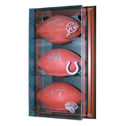Case-Up 3 Football Display Case with Black Frame