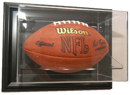 Case-Up Single Football Display Case with Black Frame