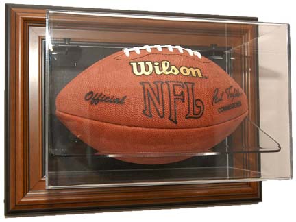 Case-Up Single Football Display Case with Wood Frame