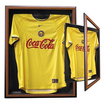 Medium Football Jersey "Cabinet Style" Display Case with Black Frame