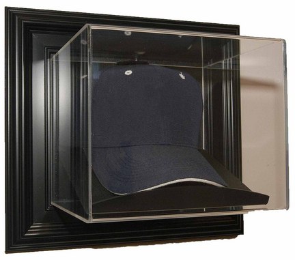 Case-Up Football Cap Display Case with Black Frame