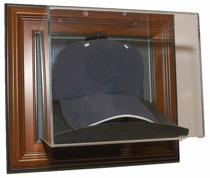 Case-Up Football Cap Display Case with Wood Frame