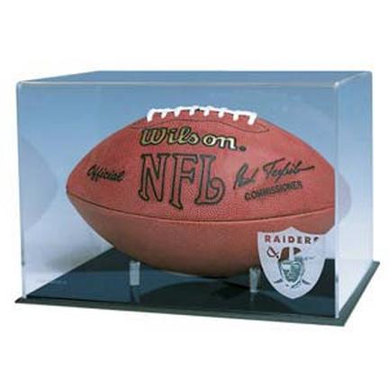 Full Size Football Display Case (Black Acrylic Base)