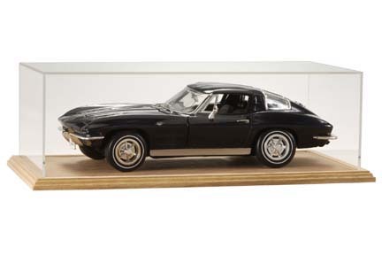 1/12 Scale Single Car Display Case with Oak Wood Base from Clearwater Displays