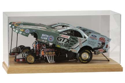 1/16 Scale Funny Car Display Case with Wood Base from Clearwater Displays
