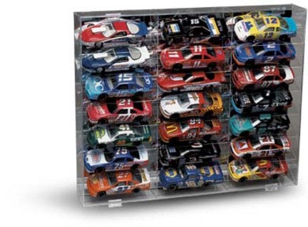 21 Car 1/24 Scale Display Case with Slanted Shelves from Clearwater Displays