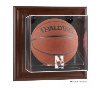 Buy Northwestern Wildcats Brown Framed Wall Mountable Logo Basketball Display Case now!