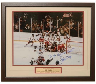 Buy Jim Craig Autographed Framed 16" x 20" Photograph with "Do You Believe in... now!
